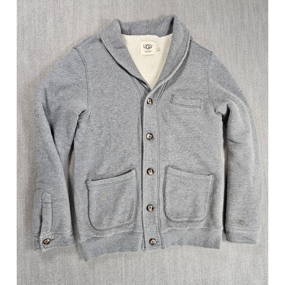 UGG For Men‎ Shawl Collar Sherpa Lined Cardigan Button Down Size Small